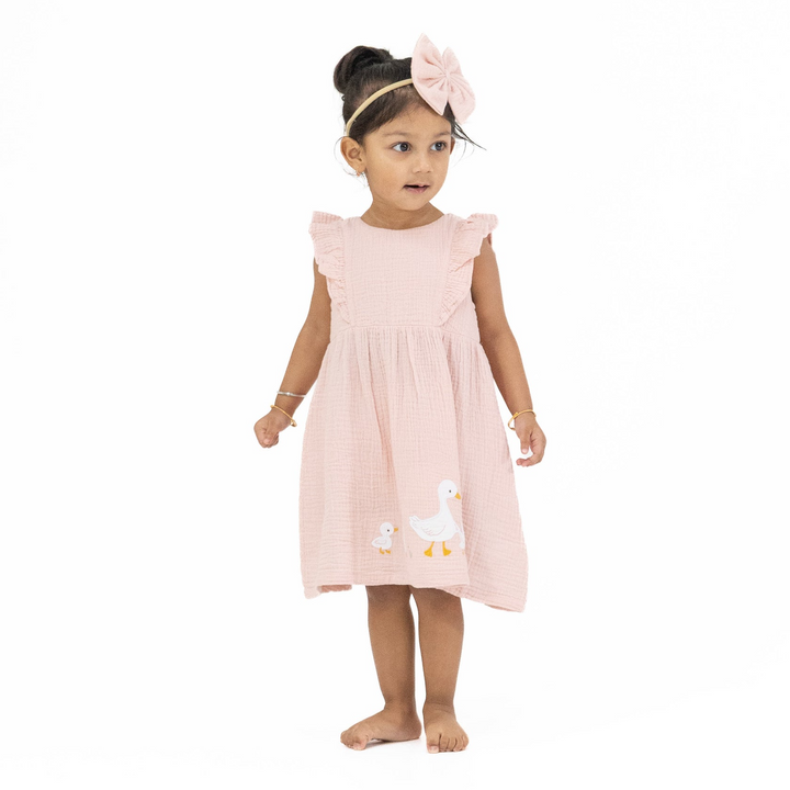 Lotus Flower Ducklings Dress And Bloomer