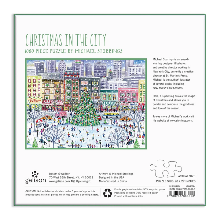 Michael Storrings Christmas in the City 1000 Piece Puzzle