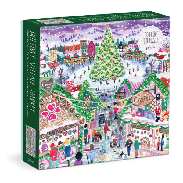 Michael Storrings Holiday Village Market 1000 Piece Foil Puzzle