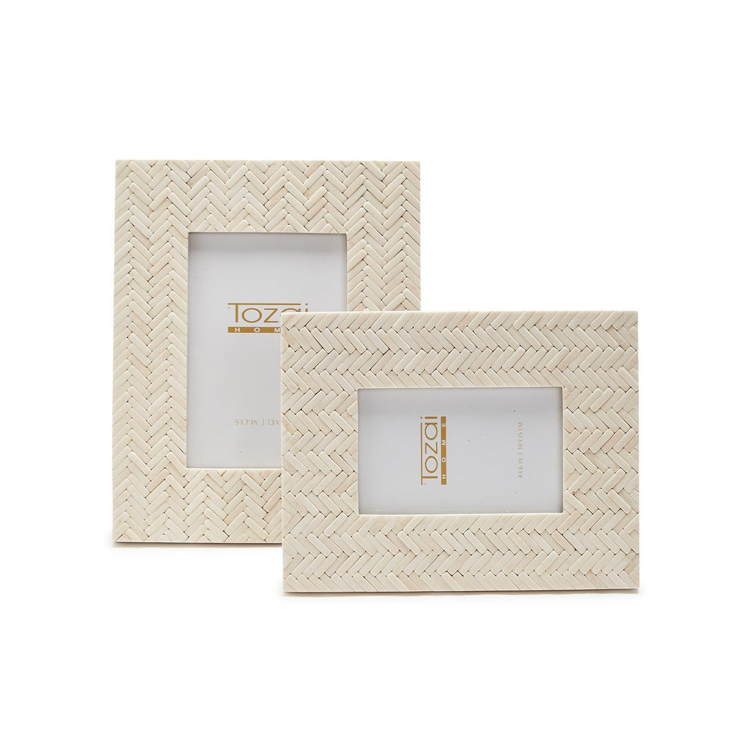 Basketweave Bone Pattern Photo Frame (5x7)