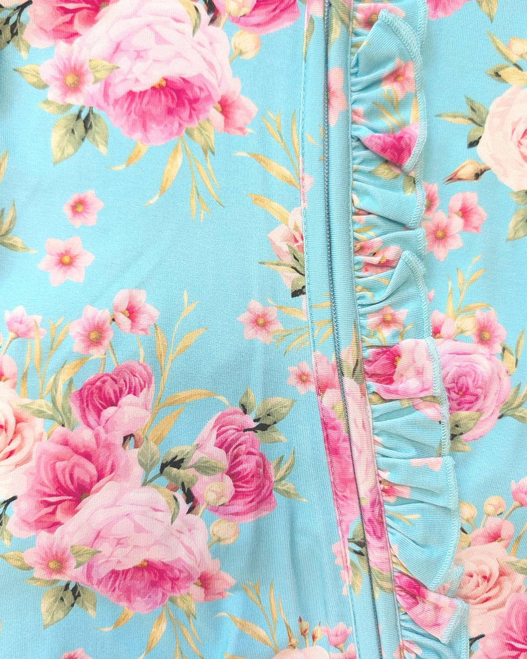 Alana Ruffled Zippered Footie