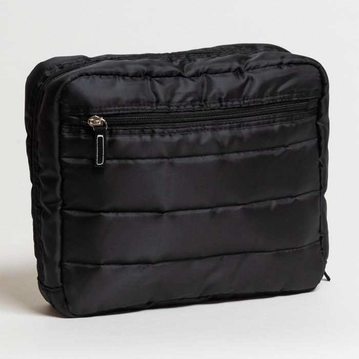 All-Inclusive Quilted Toiletry Bag Medium - Black Puffer