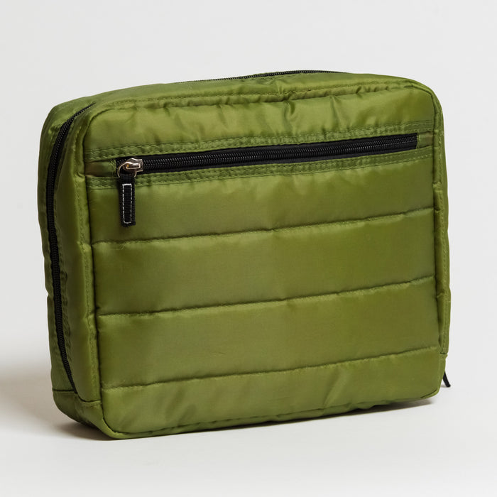 All-Inclusive Quilted Toiletry Bag Medium - Green Puffer