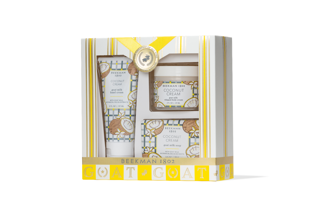 Gift Set - Coconut Cream 2oz Hand Cream, 2oz Body Cream, 3.5oz Bar Soap