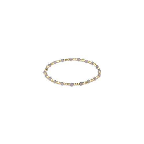 Gemstone Gold Sincerity Pattern 3mm Bead Bracelet - Labradorite