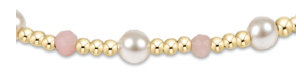 Pearl Sincerity Pattern 4mm Bead Bracelet - Pink Opal