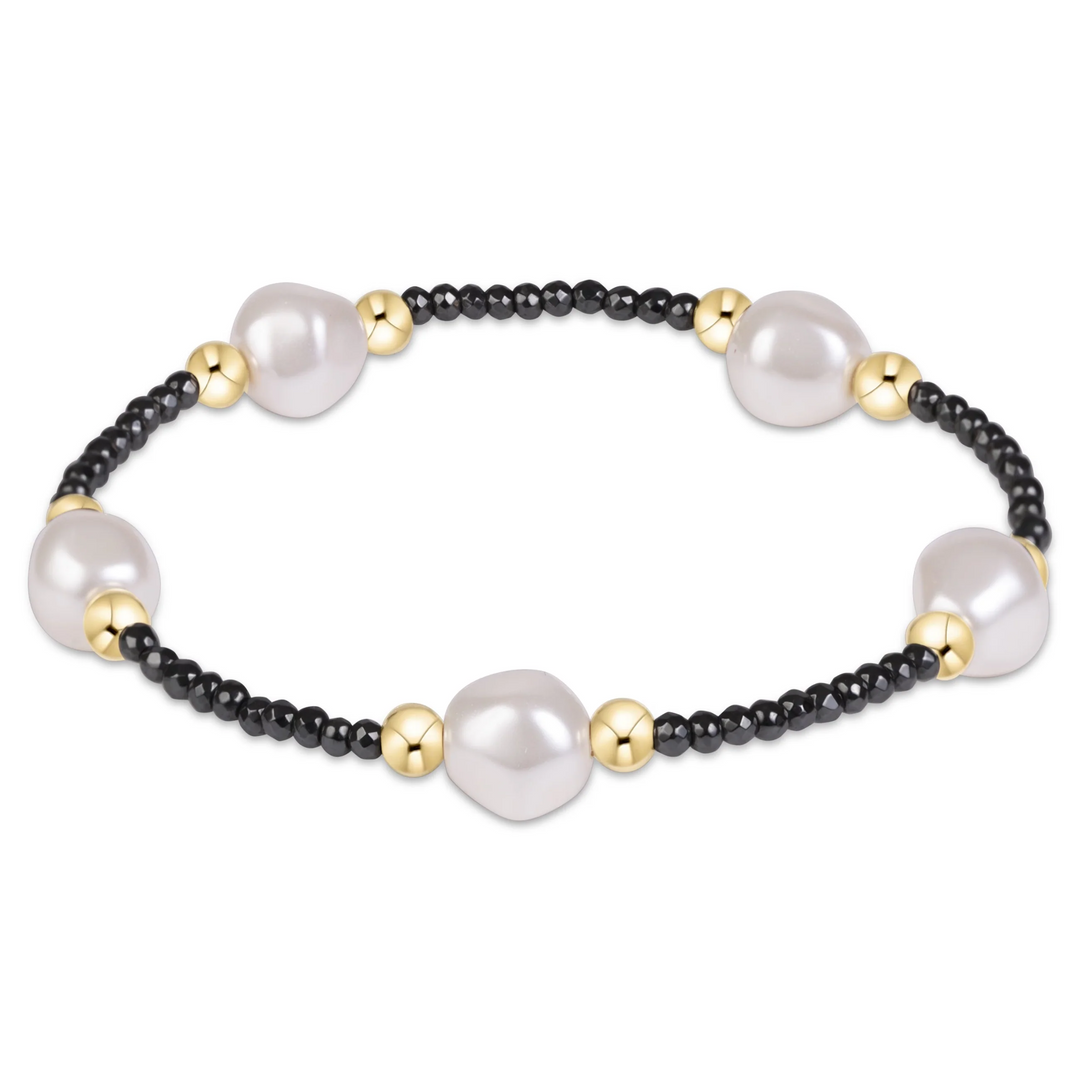 Purpose Admire Pearl 8mm Faceted Hematite Bracelet