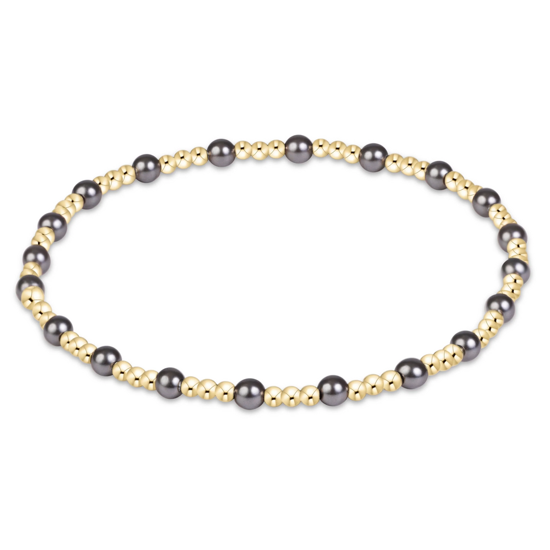 Sincerity Pearl Dark Grey 3mm Bracelet