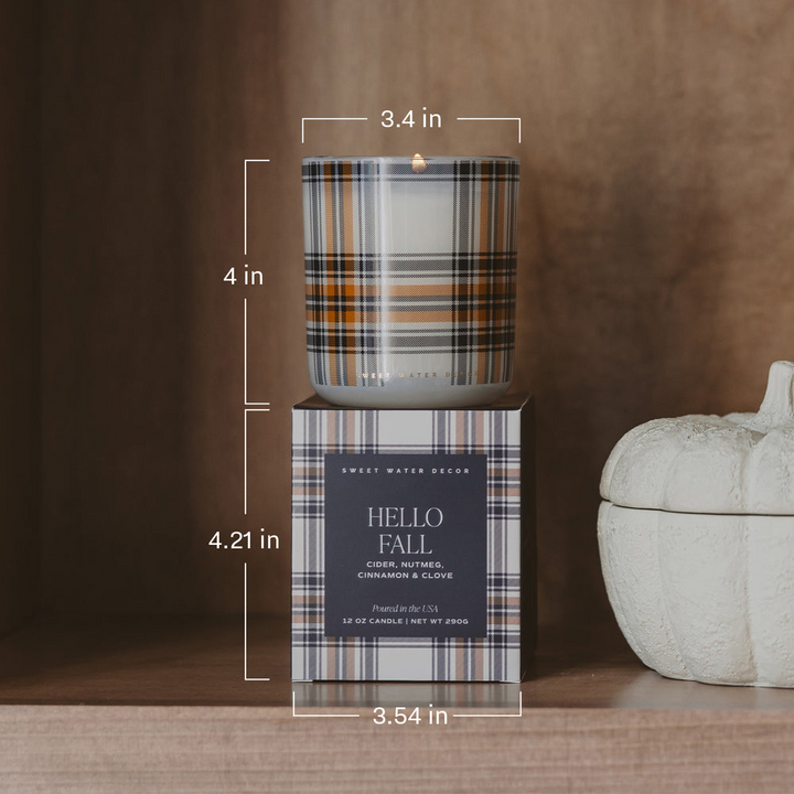 Hello Fall 12 oz Boxed Soy Candle