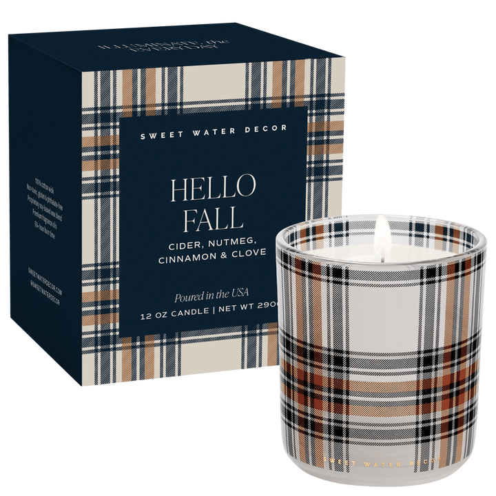 Hello Fall 12 oz Boxed Soy Candle