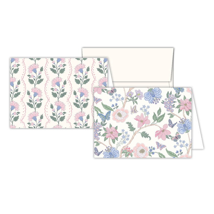 Petite Note Combo - Chloe/Blush Floral Stripe
