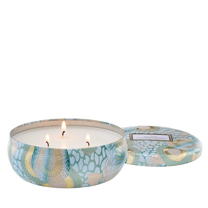 California Summers - 3 Wick Candle In Decorative Tin