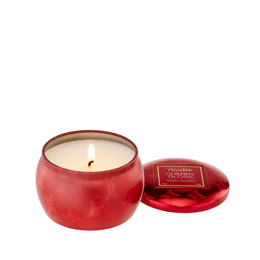 Cherry Gloss - 4 Oz Mini Decorative Tin Candle