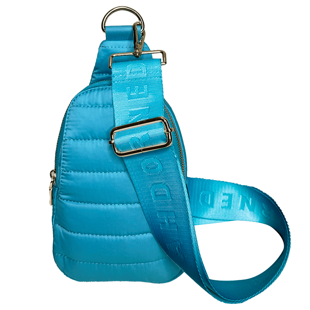 Eliza Quilted Puffy Sling - Turquoise