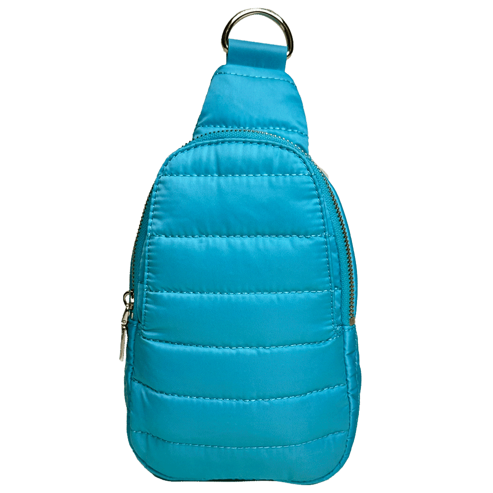 Eliza Quilted Puffy Sling - Turquoise