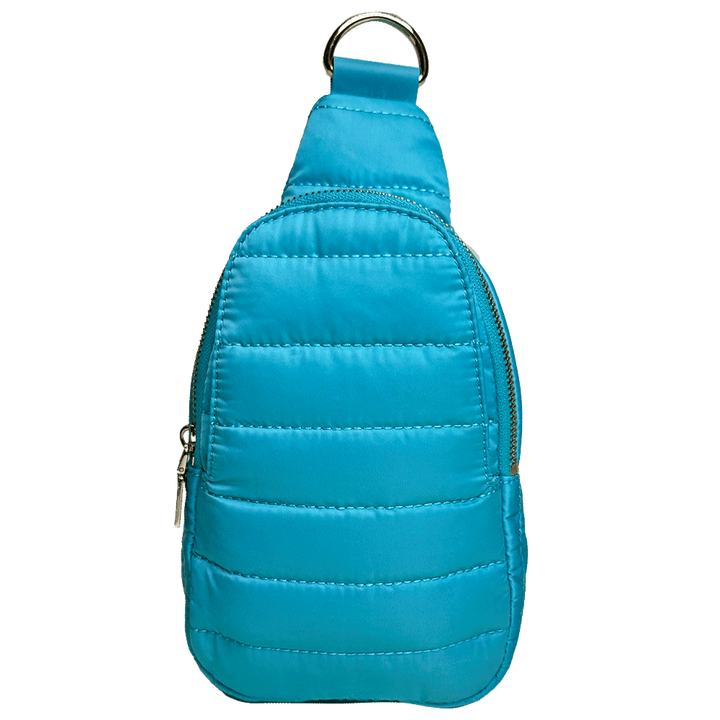 Eliza Quilted Puffy Sling - Turquoise