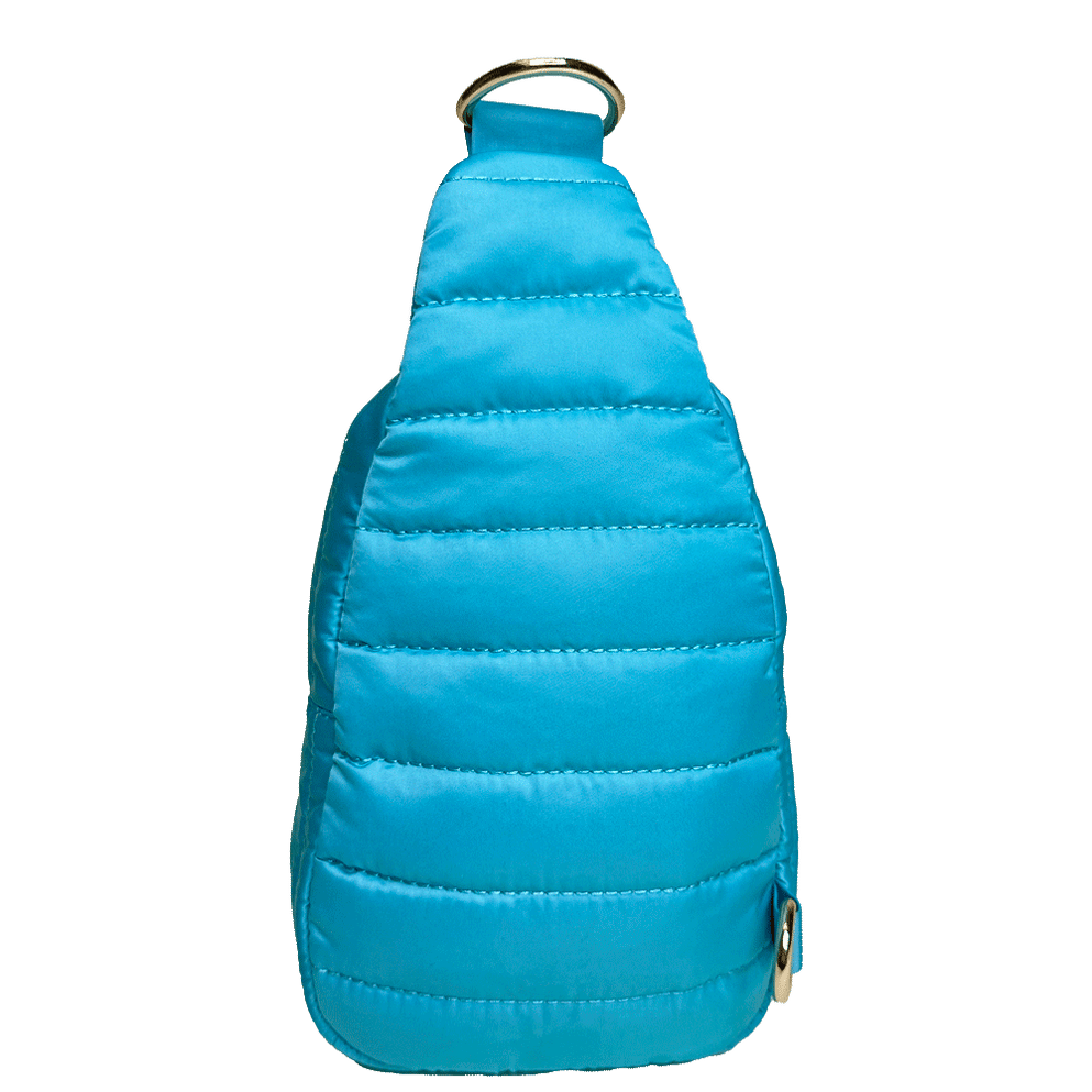 Eliza Quilted Puffy Sling - Turquoise