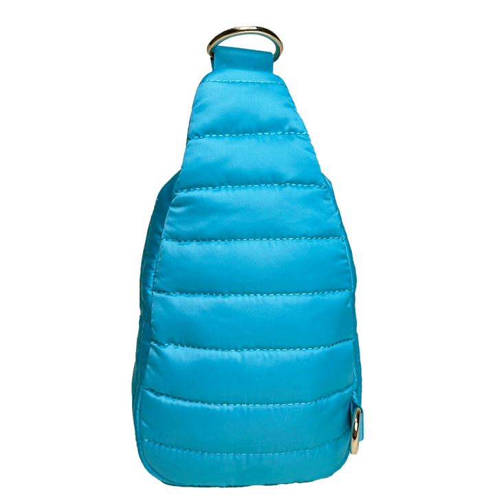 Eliza Quilted Puffy Sling - Turquoise