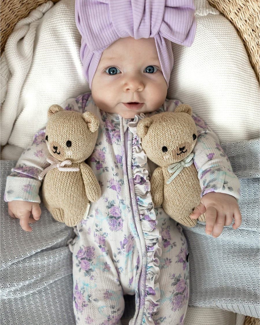Etta Pointelle Ruffled Zippered Footie