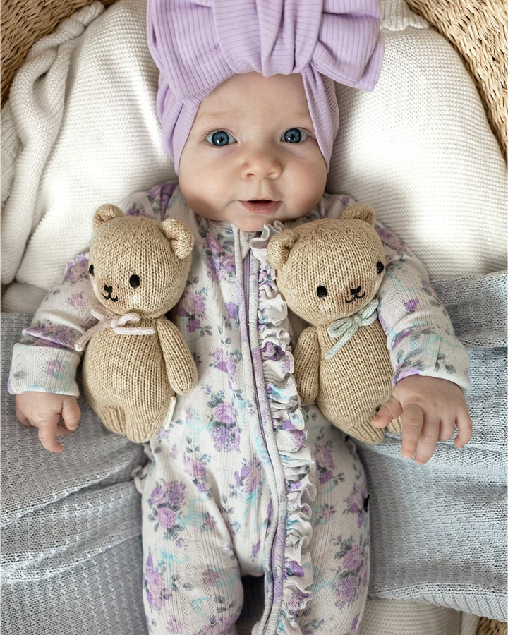 Etta Pointelle Ruffled Zippered Footie