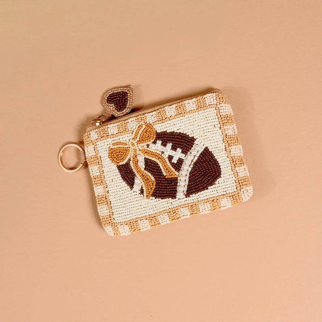 Handcrafted Beaded Pouch - Fab Football