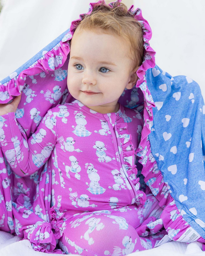 Gabi Ruffled Zippered Footie