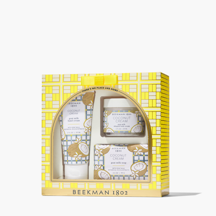 Gift Set - Coconut Cream 2oz Hand Cream, 2oz Body Cream, 3.5oz Bar Soap