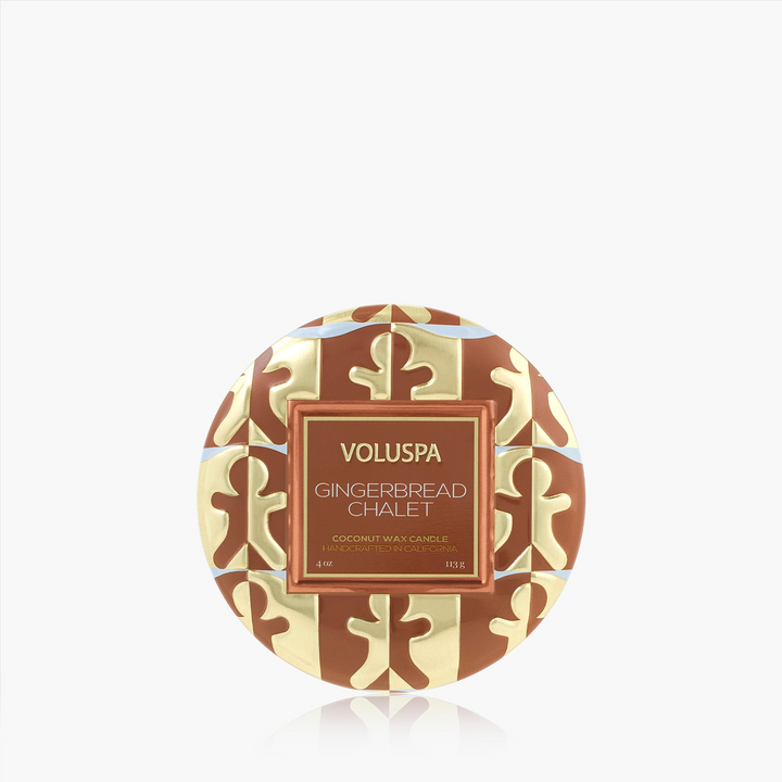 Gingerbread Chalet - 4 Oz Mini Decorative Tin Candle