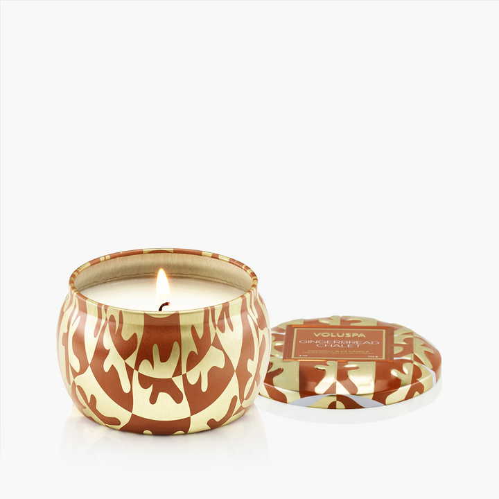 Gingerbread Chalet - 4 Oz Mini Decorative Tin Candle
