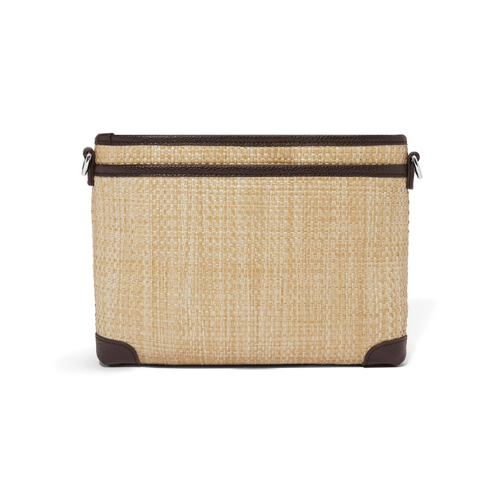 Jordyn Straw Cross Body Organizer - Natural/Cocoa