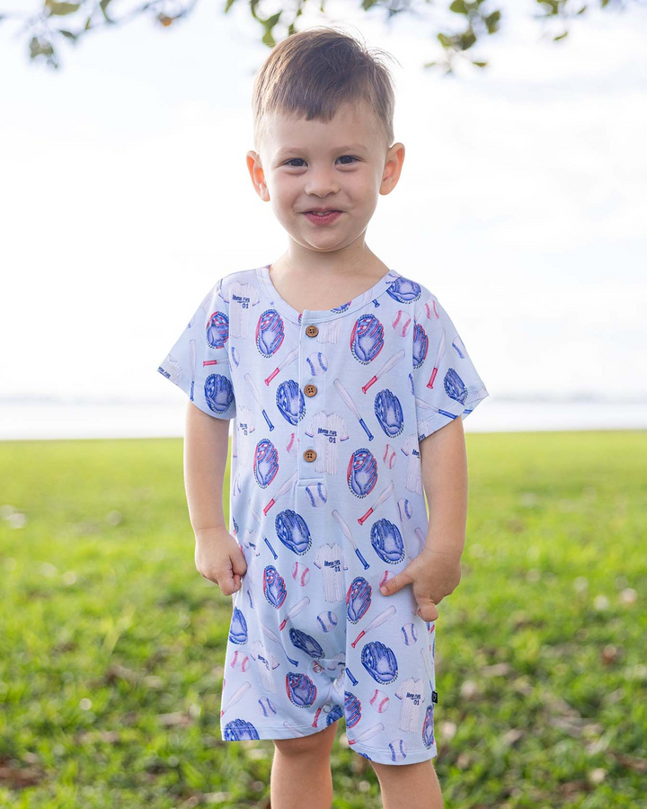 Home Run Henley Romper