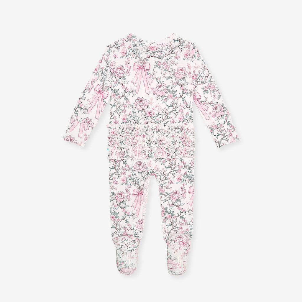 Irene Footie Ruffled Zippered One Piece