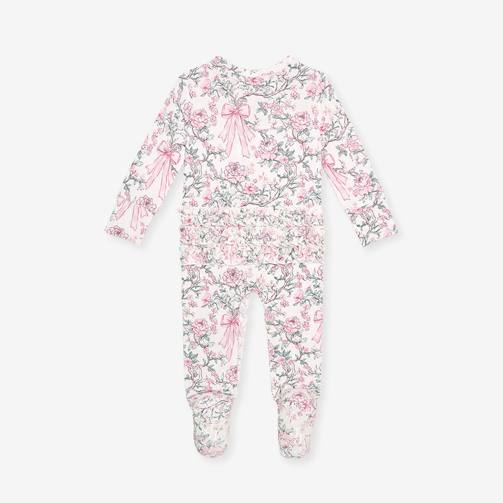 Irene Footie Ruffled Zippered One Piece