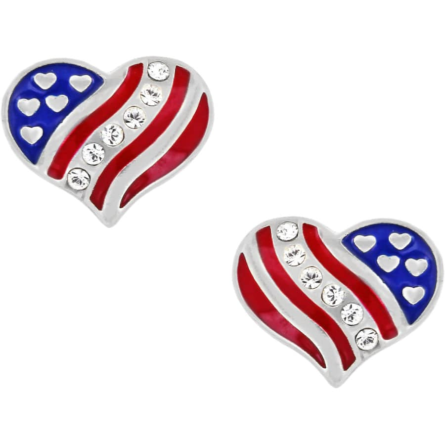 Hearts And Stripes Mini Post Earrings