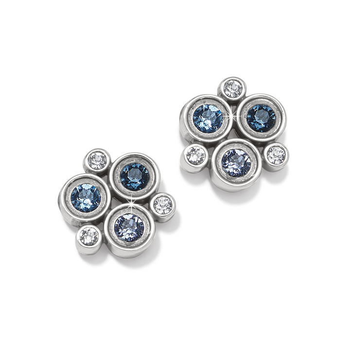 Constella Cluster Post Earrings - Silver/Blues