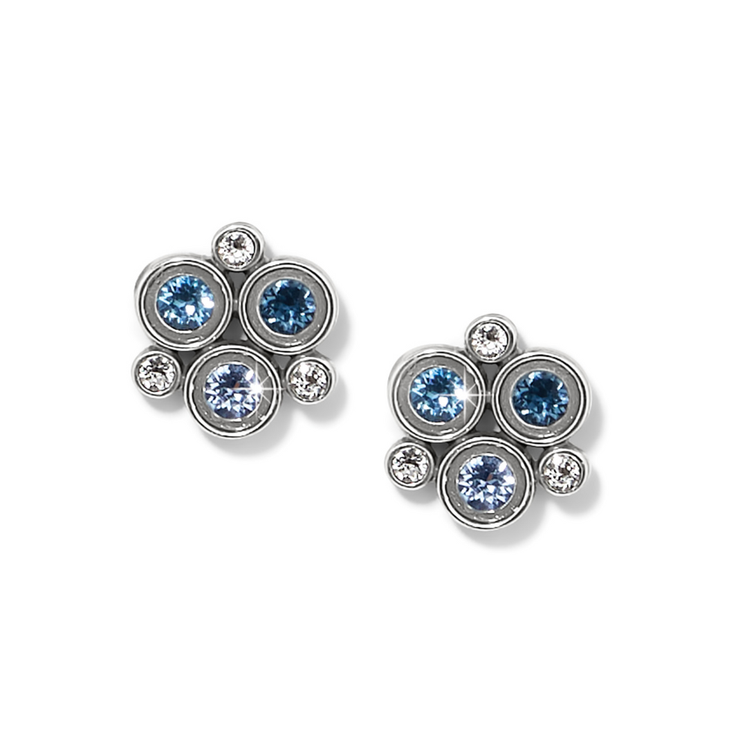 Constella Cluster Post Earrings - Silver/Blues