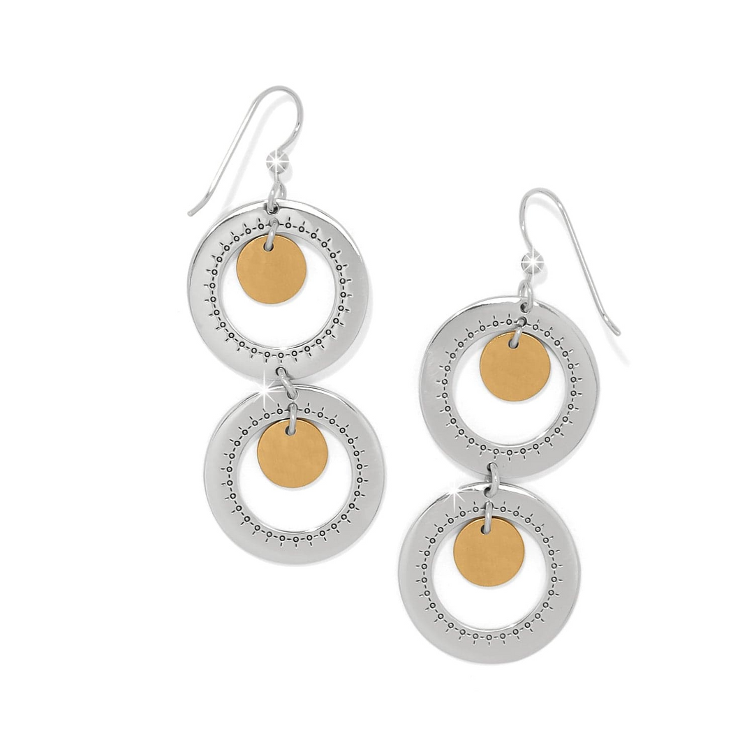 Palm Canyon Two Tone French Wire Earrings