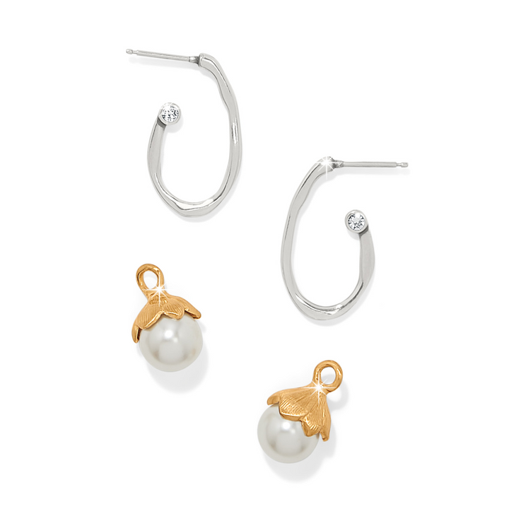 Everbloom Pearl Hoop Earrings