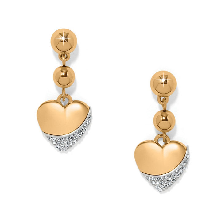 Meridian Petite Heart Wave Post Earrings - Gold