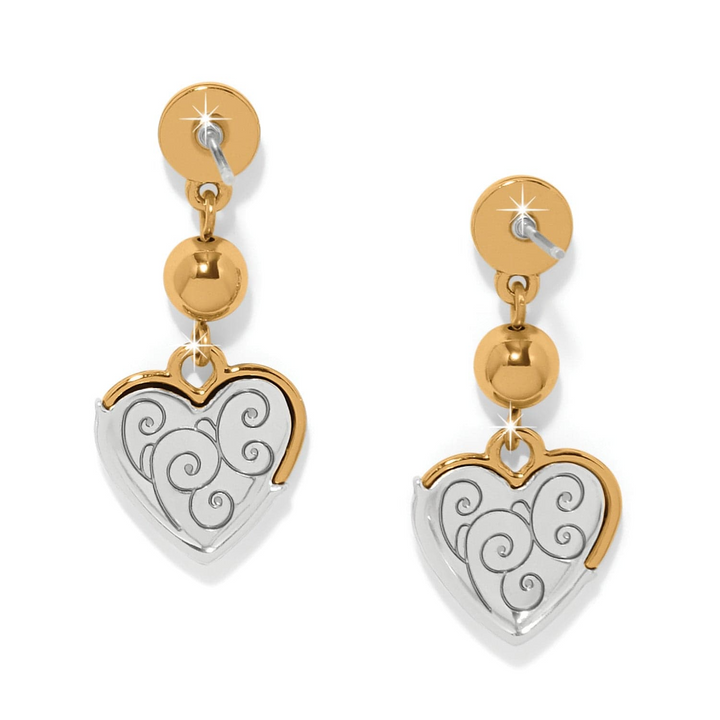 Meridian Petite Heart Wave Post Earrings - Gold