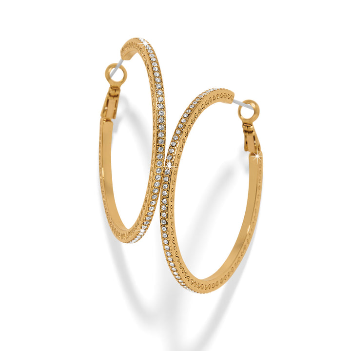 Meridian Eclipse Thin Large Hoop Earrings - Gold