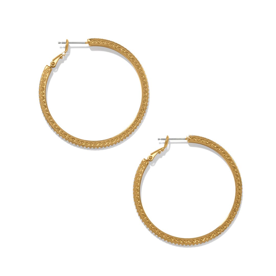 Meridian Eclipse Thin Large Hoop Earrings - Gold