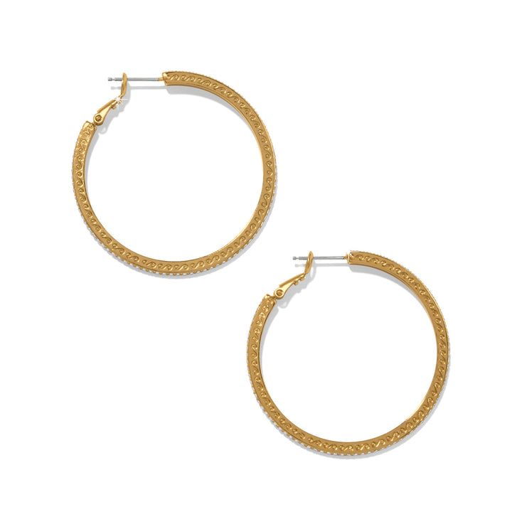 Meridian Eclipse Thin Large Hoop Earrings - Gold