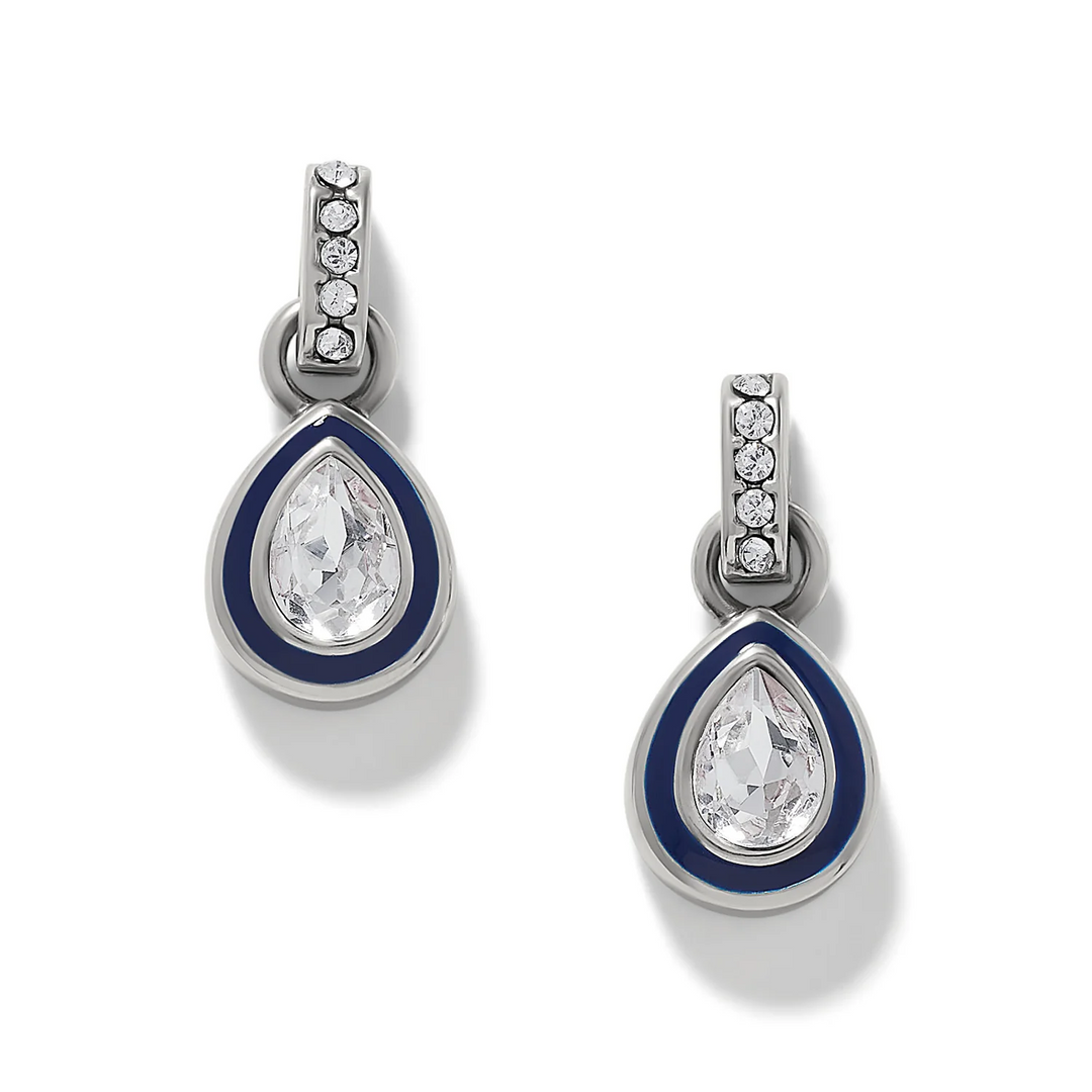 Halo Gemma Petite Teardrop Post Drop Earrings - Silver