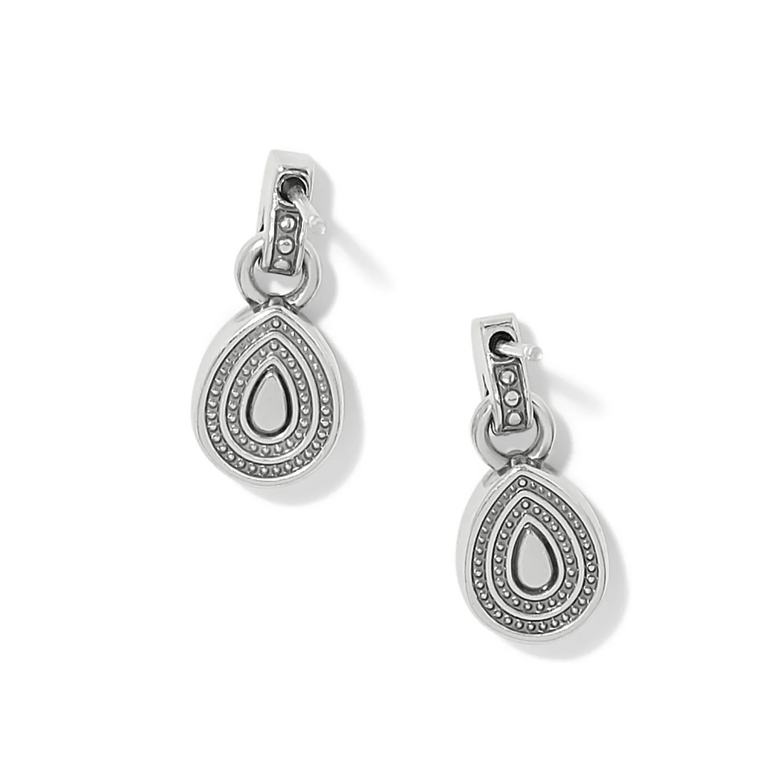 Halo Gemma Petite Teardrop Post Drop Earrings - Silver