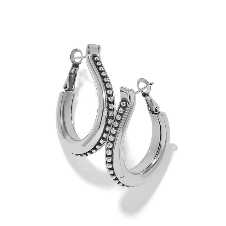Pretty Tough Arch Bold Hoop Earrings - Silver