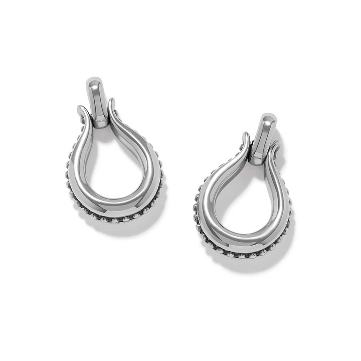Pretty Tough Arch Bold Post Drop Earrings - Silver