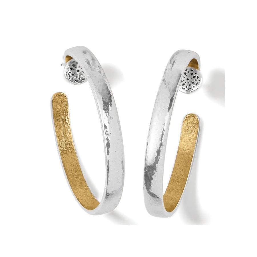 Ferrara Entrata Medium Hoop Earrings - Silver/Gold