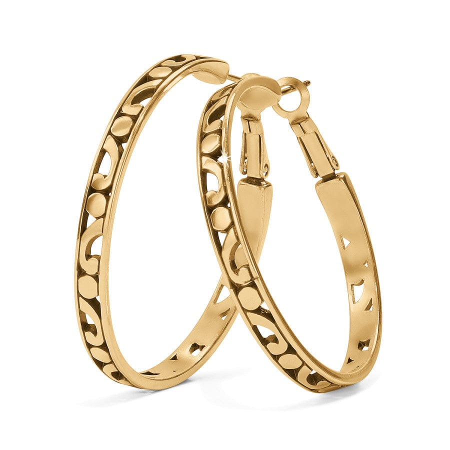 Contempo Large Hoop Earrings - Gold