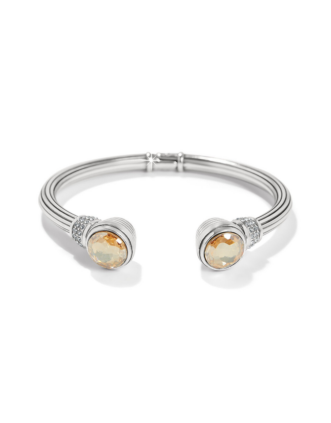 Meridian Aurora Petite Hinged Bangle - Silver/Gold